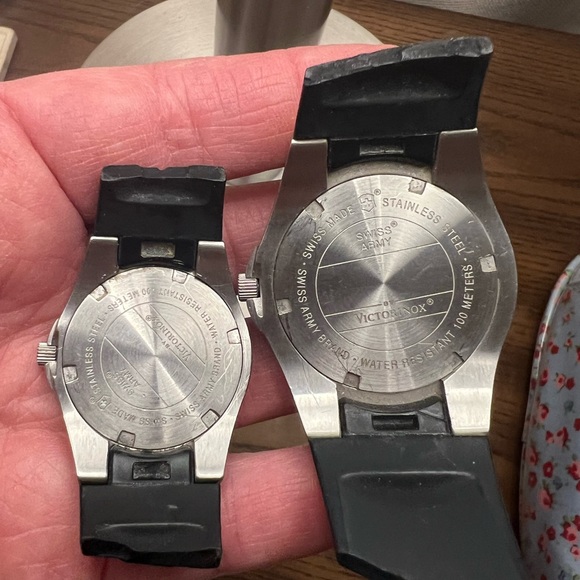 Swiss army his and her Black Watches